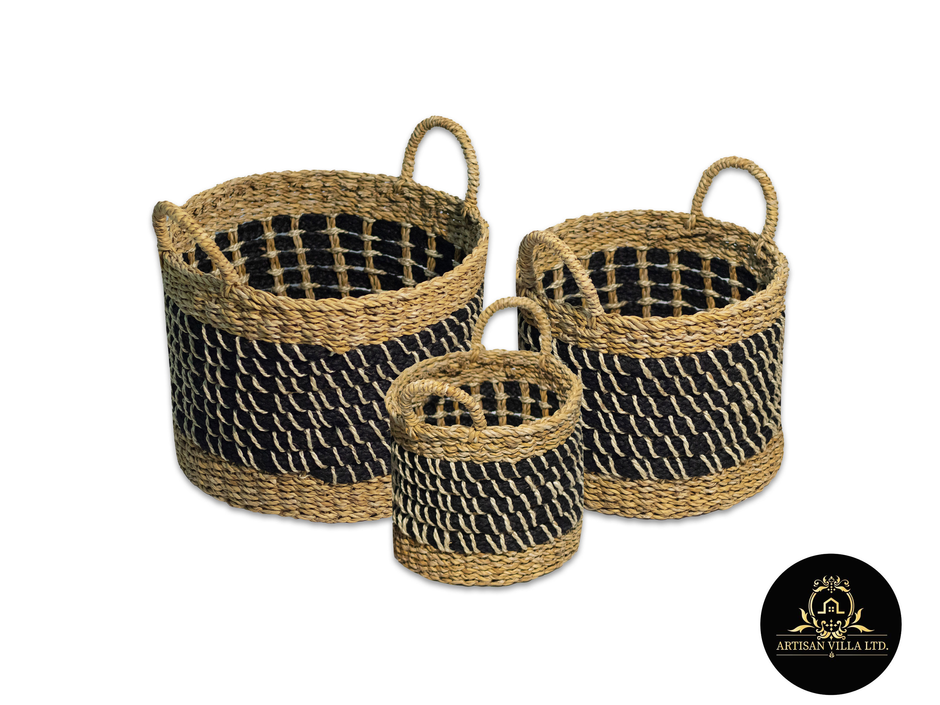 Jute Round Handle Basket